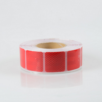 Светоотражающая самоклеящаяся сегментированная лента квадрат 5х5 см Красная 3 м (400KDLKM2-RED3)