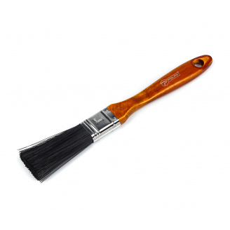 Пензель малярський Polax флейцева дерев'яна ручка штучний чорний ворс 