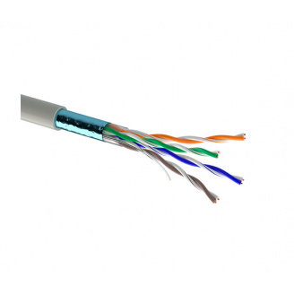 Витая пара кабель OK-net КПВЭ-ВП (100) 4*2*0.48 FTP-cat.5e-SL (FTP медь внутренний) бухта 305м белый