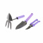 Набор садового инструмента с секатором пластиковые рукоятки Palisad STANDARD 3 предмета Фиолетовый Київ