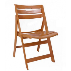Пластиковый стул складной Фокс коричневый садовый Ровно