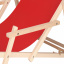 Шезлонг (крісло-лежак) дерев'яний для пляжу, тераси та саду Springos DC0003 RED Ясногородка