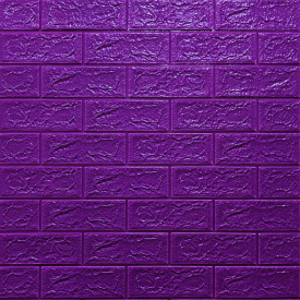 Самоклеющаяся декоративная 3D панель Кирпич Фиолетовый 700x770x5мм (016-5) SW-00000150