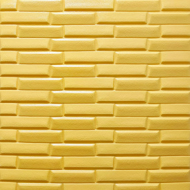 Самоклеющаяся декоративная 3D панель желто-песочная кладка 700x770x7мм (032) SW-00000010