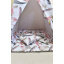 Палатка Вигвам детский c Большими красными перьями с матрасиком и подушкой подвеска звёздочка в подарок 110*110*180 см Ладан