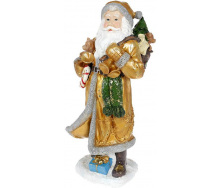 Новогодняя фигурка Санта с колокольчиками 21х18.5х45см, золото Bona DP73726