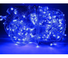 Светодиодная гирлянда Lampiki на 200 LED синяя 8 режимов от сети для помещения и улицы под накрытием