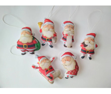 Набір ялинкових іграшок Санта Клауси Pugovichok 6 шт. (SUN2420)