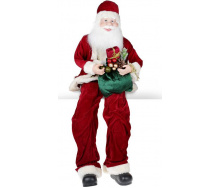 Фігура Santa із смарагдовим мішком 80 см сидячий Bona DP43003