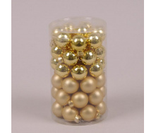 Кульки скляні Flora D-2,5 см. 48 шт.(44515)