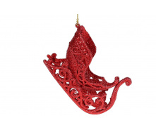 Елочное украшение BonaDi Сани 11.5 см Красный (788-855)