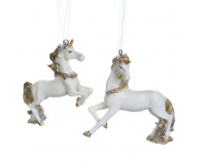 Набор игрушек Elisey Пегасы 4 шт 9 см Золотистый с белым (2007-048)
