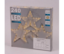 Гірлянда-завіса LED Зірки тепле світло 240 світлодіодів 150 х 80 см. 45061 (FL000051)