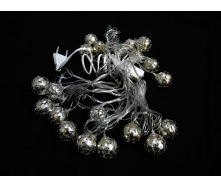 Гирлянда Gonchar Серебро Мячик 20 LED 5 м Теплый белый (MR35787)