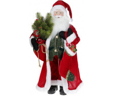 Новорічна фігурка Санта з шкарпеткою 60см (м'яка іграшка), червоний Bona DP73700