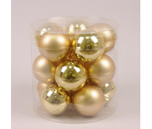 Кульки скляні Flora D-8 см. 15 шт.(44599)