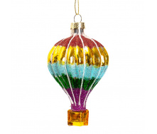 Новогодняя подвеска Elisey Воздушный шар 11 см Разноцветный (025NB)
