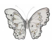 Декоративний метелик на кліпсі BonaDi Білий (117-912)