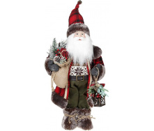 Новогодняя фигурка Санта с фонариком 46см (мягкая игрушка), красный с черным Bona DP73692
