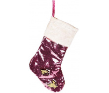 Носок для подарков Блестящий розовый с пайетками Bona DP42989