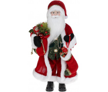 Новорічна фігурка Санта з носком 46см (м'яка іграшка), червоний Bona DP73699