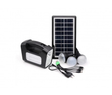 Портативная аккумуляторная станция для зарядки с фонарем солнечной панелью GDLITE GD-3 плюс 3 лампочки