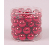 Кульки скляні Flora D-3 см. 45шт.(44552)