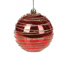 Шар новогодний BonaDi D-8 см Красный (898-155)