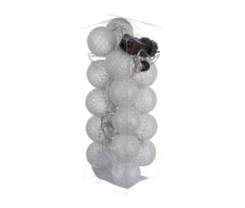 Серебряные шарики-фонарики Elso 20 шт 1 м Серый (001NL-20S)