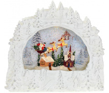 Новогодний декор на стол-фонарь Рождественский экипаж BonaDi DP186349