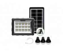 Портативна акумуляторна станція для заряджання з ліхтарем сонячною панеллю GDTIMES GD-106 плюс 3 лампочки