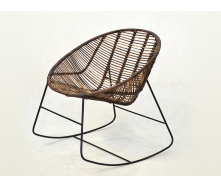 Плетене крісло Ескадо CRUZO натуральний коричневий ротанг (kr08210)