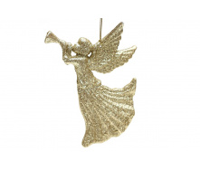 Новорічна підвіска BonaDi Ангел 12 см Золотистий (788-307)