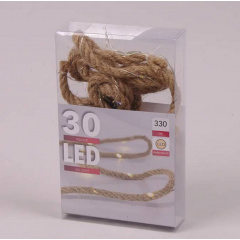 Гирлянда LED Веревка теплый свет 30 светодиодов 3,3 м. 45022 (FL000071) Вишневое