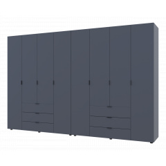 Распашной шкаф для одежды Гелар комплект Doros цвет Графит 4+4 двери ДСП 310х49,5х203,4 (42002130) Володарск-Волынский