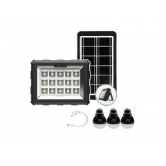 Портативна акумуляторна станція для заряджання з ліхтарем сонячною панеллю GDTIMES GD-106 плюс 3 лампочки Дніпрорудне