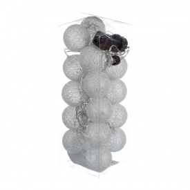 Срібні кульки-ліхтарики Elso 20 шт 1 м Сірий (001NL-20S)