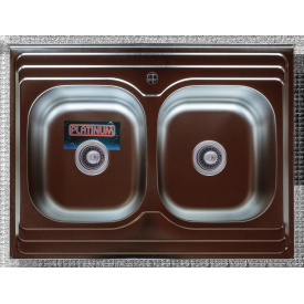 Мойка кухонная из нержавеющей стали Platinum 8060D САТИН 07 / 180