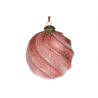 Ялинкова куля BonaDi 10 см Рум'яно-рожевий (118-114)
