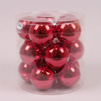 Кульки скляні Flora D-8 см. 15 шт.(44591)
