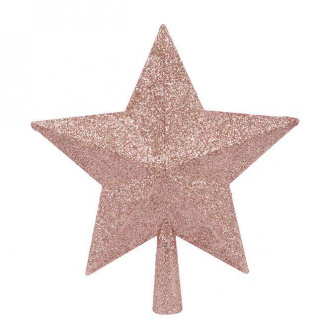 Верхушка пластиковая на елку Flora Звезда 25 см Розовый (75909)