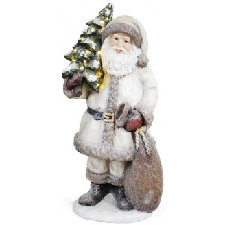 Фигура декоративная Santa с елкой 80 см серый Bona DP43085