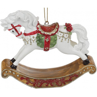 Декоративна підвісна фігурка Білий кінь BonaDi DP113260