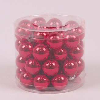 Кульки скляні Flora D-3 см. 45шт.(44552)