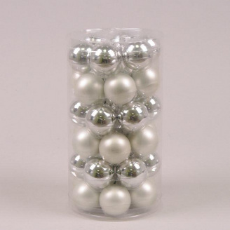 Кульки скляні Flora D-3,8 см. 36 шт.(44559)