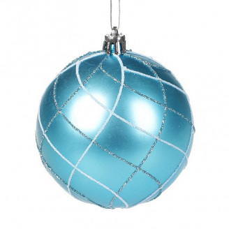 Шар новогодний BonaDi Матовый D-8 см Голубой (898-142)