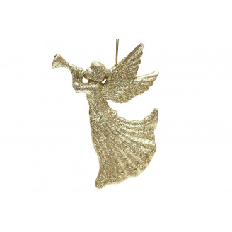 Новорічна підвіска BonaDi Ангел 12 см Золотистий (788-307)