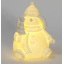 Декоративна ceramic статуетка Сніговічок 18 см з LED-підсвічуванням Bona DP42887 Мукачево
