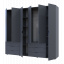 Распашной шкаф для одежды Гелар комплект Doros цвет Графит 2+4 двери ДСП 232,5х49,5х203,4 (42002133) Славута