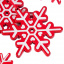 Набор игрушек Elisey Снежинки 6 см Красный с белым (0450j) Краматорск